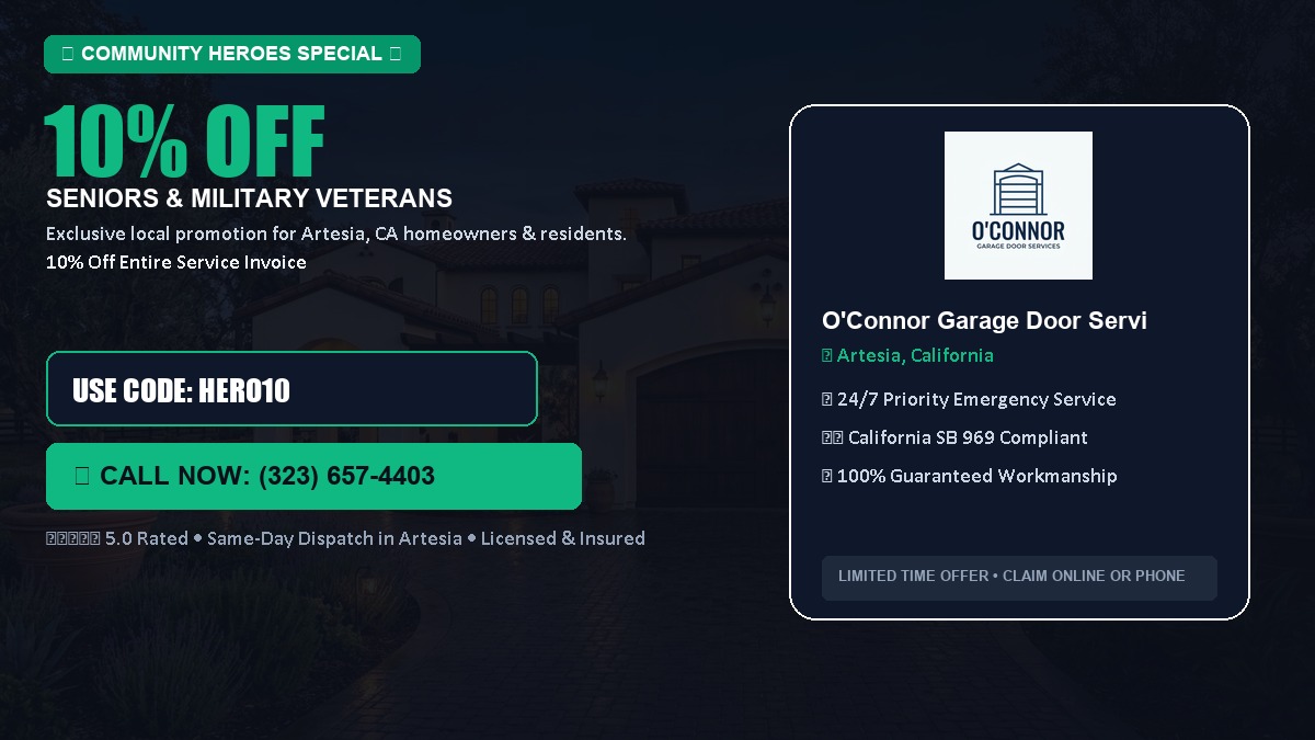 10% OFF Senior Citizens (65+) & Military / Veteran Community Discount in Artesia, CA